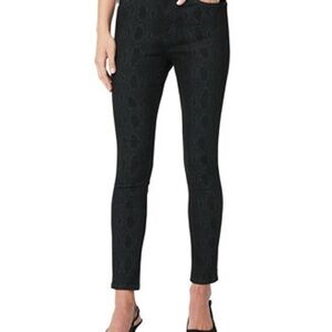 Joe's Jeans The Icon Mid Rise Skinny Sz 32 Snakeskin Black  Design